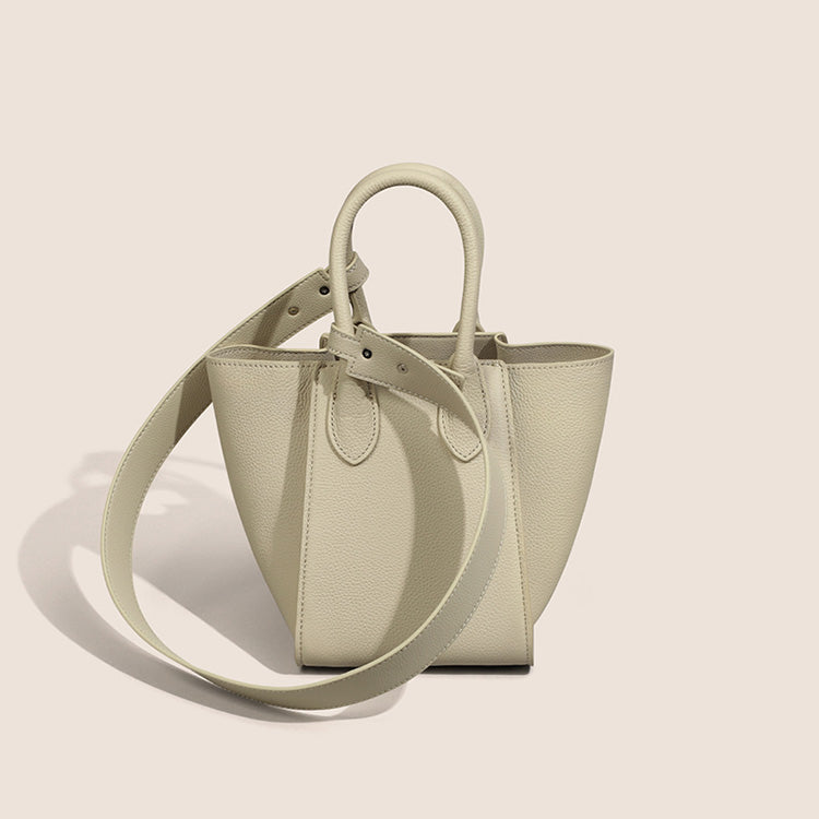 Genuine Leather Bucket Bag